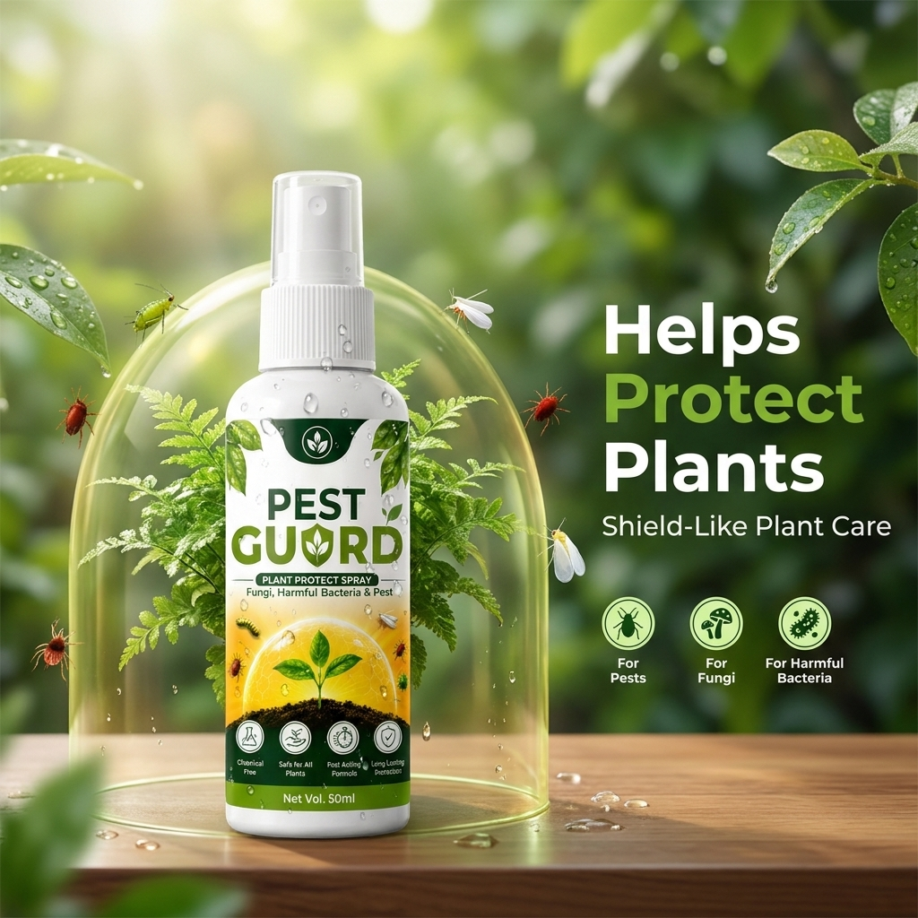Pest Guard forming a protective shield around a plant